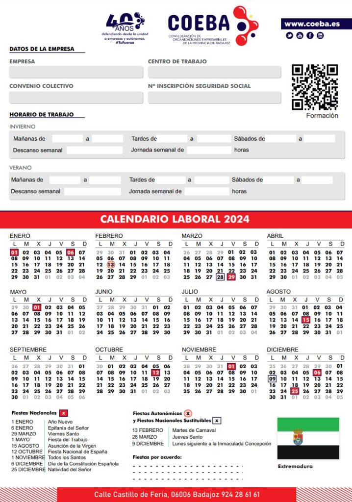 Descarga nuestro Calendario Laboral