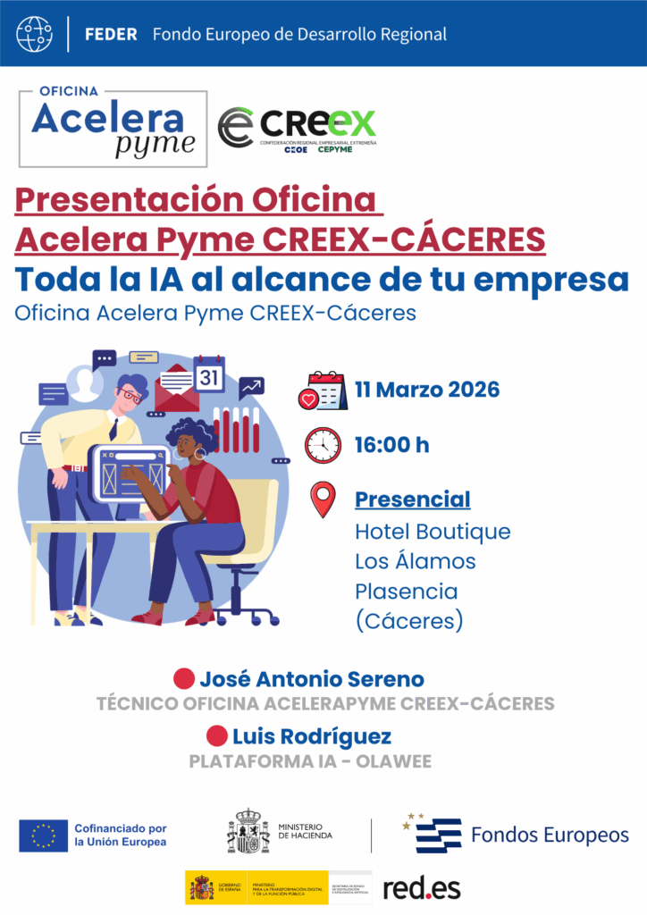 Presentación Oficina Acelera Pyme CREEX–Cáceres:Toda la IA al alcance de tu empresa