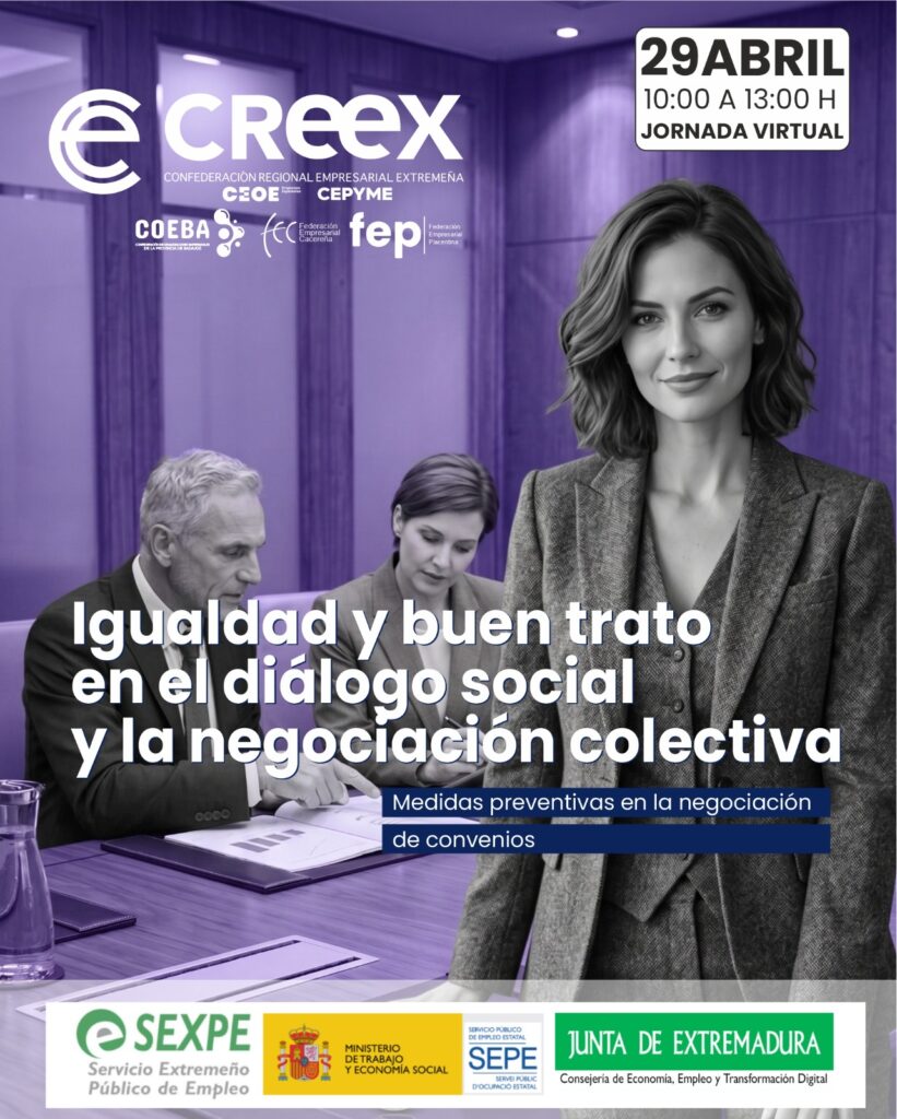 Ya puedes inscribirte en la jornada ‘Igualdad y Buen Trato en el Diálogo Social y la Negociación Colectiva’, que tendrá lugar el 29 de abril