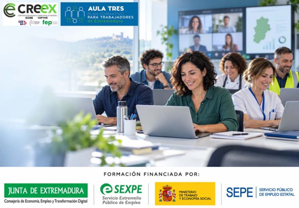 Más de 400 cursos de formación para trabajadoresocupados en Extremadura en 2026